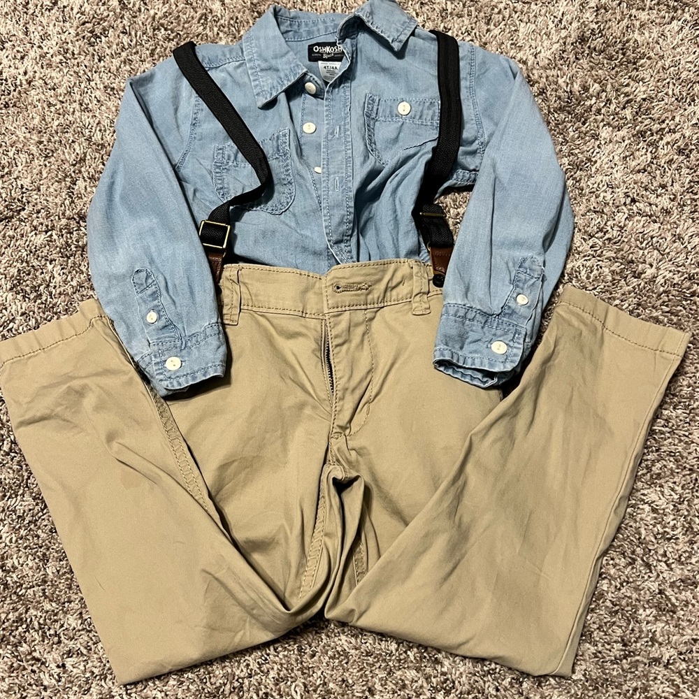 OshKosh boys suspender set 4T